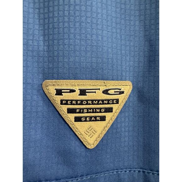 Columbia PFG Shirt XXL Omni Shade Blue Fishing Shirt Vented - Picture 5 of 8